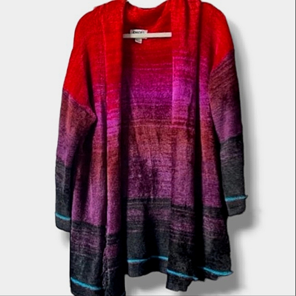Chico's ombre fringe cardigan